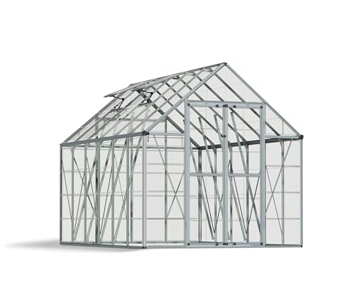 Palram - Canopia Snap & Grow 8' x 12' Polycarbonate Greenhouse, Silver