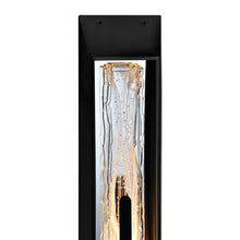 CWI Lighting Curva Integrated LED 44in Sand Black Outdoor Wall Light with Handcrafted Glass for Garage Door, Front Porch, Entryway