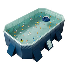 FANYING Foldable Swimming Pool, Full-Sized Family Pool Outdoor Rectangular Pool Oversized Family Paddling Pool for Adults Outdoor Backyard Summer Water Party,260cm