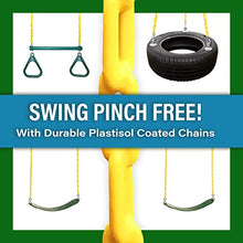 Best in Backyards Supremescape Cedar Wood Swing Set Jungle Gym Green & Yellow Components