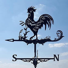 SkiPdr Weathervane,Weathervane Metal for Roof Garden Yard Weathervane, Wind Vane, Rooster Pattern Wind Direction Tool Roof Mount Ornamenttion Outdoor Farmhouse Yard