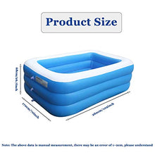 Inflatable Swimming Pool Family Inflatable Pools Kiddie Swimming Pool - Blow Up Rectangular Large Above Ground Pool Thickened Lounge Pool for Toddlers