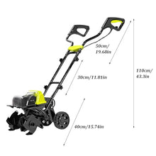 Garden Rotary Tiller, Electric Tiller, Double Training Wheels, Cordless Electric Garden Tiller, Suitable for Lawns and Orchards