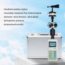 Handheld Anemometer, Wind Speed and Direction Weather Station, with LCD Display and 16-Position Dial Wind Vane, USB Data Output, for Meteorology