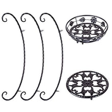 SIDUFHAOPKLL European Double-Layer Wrought Iron Flower Stand Pot Shelf Balcony Living Room Rack
