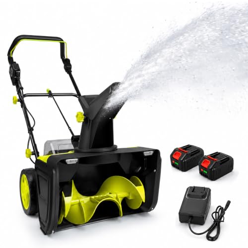 40V Cordless Snow Blower, 20-Inch Brushless Model with Fast Charger