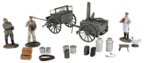 W. Britain German 1908 Hf11 Limber Field Kitchen Set with Figures & Accessories