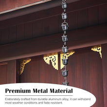 YUSIWOAL Decorative Rain Chains for Gutter Downspout Replacement, 9-Cup Design Enhances Water Flow and Aesthetic Appeal in Outdoor Spaces(5M (16.4Ft))