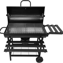 TBLOTYD Outdoor Barrel Smoker BBQ Grill - 4 Air Vents Metal Patio Grill with Mesh Bottom Shelf Upper & Side Shelves for Grilling Tools Perfect for Backyard Barbecues