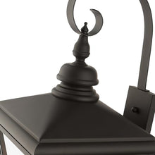 Livex 27374-04 Adams 4 Light Outdoor Wall Lantern Black/Brushed Nickel