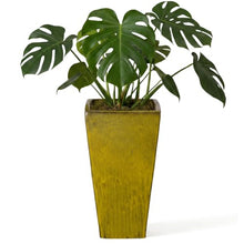 Emissary - Crisco Tall Square Planter, Tropical Yellow 17x31.5 H