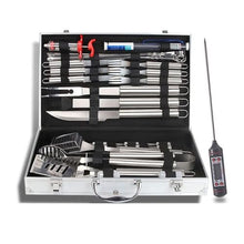 32-Piece Deluxe Grill Tool Set with Aluminum Carrying Case Thermometer,Stainless Steel Accessories for Camping Backyard