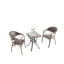 GLigeT Balcony Table and Chair Set Garden Furniture Sets Outdoor Table and Chair Three-Piece Set French Outdoor Dining Room Sets Home Garden Table and Chair Bistro Table Set (Color : 50cm Table)