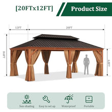 Sonegra 12' x 20' Hardtop Gazebo Brown