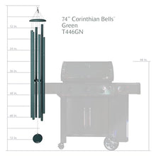 Corinthian Bells by Wind River – 74 inch Green Wind Chime for Patio, Backyard, Garden, and Outdoor Decor (Aluminum Chime) Made in the USA