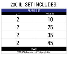 XMark Deadlift VOODOO Olympic Bar and 230 lb Set