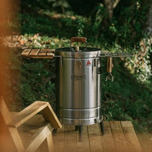 3-in-1 Stainless Steel Smoker Barrel Grill Premium – Portable Charcoal BBQ with Thermometer, 40 lbs Outdoor Cooking Smoker for Camping, Backyard & Home BBQ INGRILL