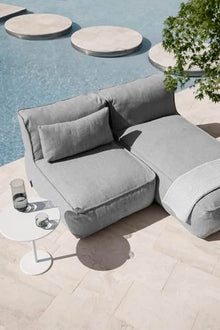 Blomus Stay Outdoor Side Table, Wide 50x35cm / 19.7x13.8in, White