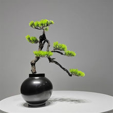 YXIANG56Q Fake Plants Artificial Bonsai Tree Indoor Fake Plants Decor with Round Black Ceramic Pots for Office Desk Bonsai Tree