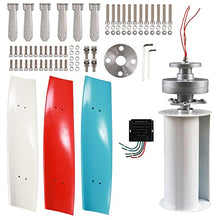 AISINILALAO Wind Turbine Generator 3 Blade Kit, 12V 24V 1500W Wind Generator Kit with Controller, Wind Power Generator for Hybrid Solar Wind System,48v