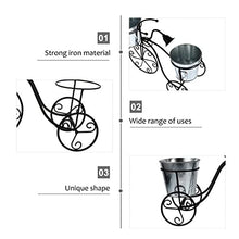 TBNLASS 1PC Iron Art Bike Plant Stand Exquisite Flower Pot Shape Holder