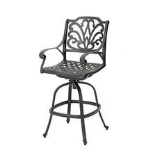 Christopher Knight Home Alfresco Outdoor Cast Aluminum Barstool Set, 4-Pcs Bronze