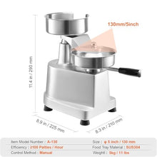 GGAHDSRH Commercial Burger Patty Maker 4inch 5inch 6inch, Grill Burger Press Tool for Large Stuffed Burgers, Manual Burger Press Machine,5 Inch