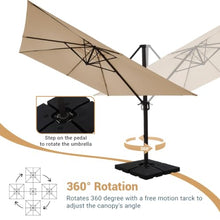 OROTLECT 10 X 13 Ft Rectangular Rotational Tilt Curved Cantilever Umbrella With Base And Cover