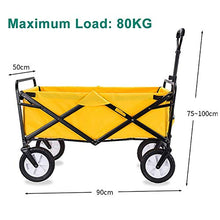 ZGLINMZ Garden Trolley Foldable Cart Heavy Duty Festival Trolley Pull Wagon Truck Transport Cart Collapsible with Brake Wheels 80 kg /176 Pounds Capacity