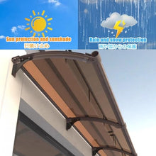 Patio Awning Canopy Outdoor Durable Polycarbonate UV Rain Snow Shield 65x140cm for Door Windows Exterior