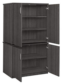 Regency Legacy Stacking Set with Storage Cabinets Ash Grey