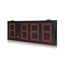 Race Timing Clock High Brightness Outdoor Waterproof Iron Box PCB Oil Price Board 8.888 Format Digital Gas Station Logo for Running Events Marathon Climbing (12 Inch White Clock)