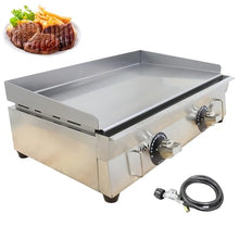 EQCOTWEA Commercial Countertop Griddle 2800Pa LPG Gas Grill Griddle