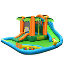 Costzon Inflatable Water Slide, Mega Water Bounce House Combo for Kids Outdoor Fun with Splash Pool, 780w Blower, Climbing Wall, Blow up Waterslides Park Inflatables for Big Kids Backyard Party Gifts
