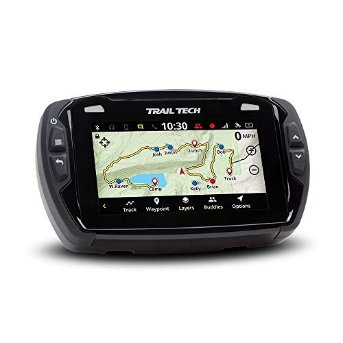 Trail Tech Voyager Pro GPS Kit with Digital Gauge Trail Maps, 4-Inch TFT LCD Touch Screen, Buddy Tracking, Handsfree Bluetooth