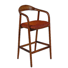 Angora Mid Century Modern Rain Bar Chair 100% Real Black Walnut Natural Wood