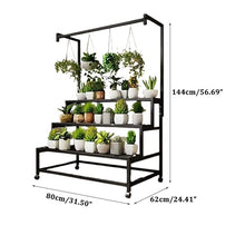 Modern Plant Shelves Hanging Indoor Plant Stand Flower Display Large Capacity Flower Pot Organizer Storage For Window Flower Stand Grow Herbs Greens Succulents Waterproof Flower Display Rack