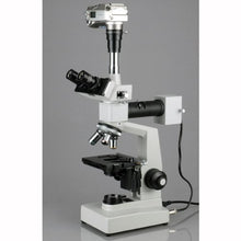 AmScope 40X-1000X Two Light Metallurgical Microscope with 1.3MP Digital Camera Blue