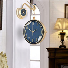 J3DFGFLR Outdoor Garden Wall Clock Double Sided Living Room Porch Clock European Style Watch Mute Movement Clock Wall Decoration Wall Hanging - Decorative Wall Clocks