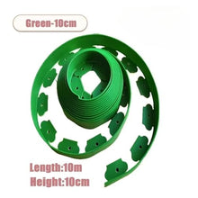 10M L Shaped Lawn Edging Heavy Duty Landscape Border for Grass Gravel Separation Pavement Edge Restraint Garden Barrier(Green-10CMx10m)