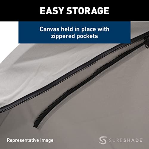 SureShade Power Pontoon Bimini Top Gray
