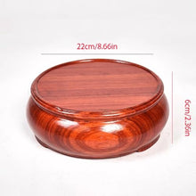 QUANGJN Pcs Plants Saucers Round Vase Base Simple Style Flower Bonsai Ornament Base Solid Wood Stand Plant Pot Saucers,