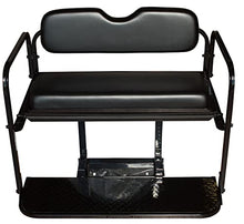 Performance Plus Carts Rear Flip Seat for Yamaha G29/Drive Golf Cart | Folding Steel Frame Rear Seat Kit | Black