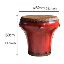 Coffee Table Drum Shaped Coffee Table Side End Table for Living Room Entryway Kitchen Patio Garden Balcony, Retro Wooden Sofa Tables Round Tea Table Decorative Side Table