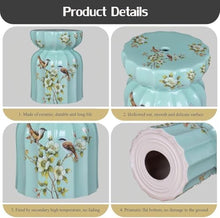 Wrobelax Decorative Garden stools, Decorative Ceramic Garden Stool, Glazed Living Room Flower and Bird Shoe Changing Stool for Living Room, Balcony, Garden, Etc(Color:Yellow)