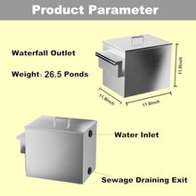 Carefree Fish Koi Pond Multi-Layer Filter Box 304 Food-Safe Stainless Steel Construction Garden Water Waterfall Filtration with Water Pump(Patent No.:US D1067273S)