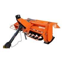 Chery Industrial 3 Point Rotary Tiller Attachment Fits Cat 1 Tractors Single Speed PTO Driven Cultivator 540 RPM Gearbox (Orange + ABS+Steel(Q235)+53‘’)