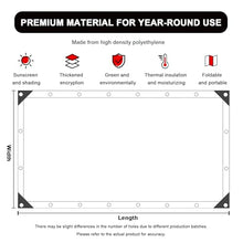 GJMDCMA Durable Brown Shade Cloth 20x60 ft with Grommets - Heavy-Duty Garden Shade Netting, Frost Protection for Pergolas, Greenhouses, Plant Growth, Chicken Coops
