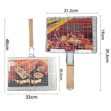 AFPSDLFJDLS Bbq Non-stick Grilling Basket Grill Mesh Mat Meat Vegetable Steak Picnic Party Barbecue Tool Heat Resistant(21 * 19cm)