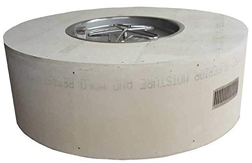HPC Fire Round Unfinished Gas Fire Pit Enclosure with FPPK Kit (U45R-FPPK25CEK-LP), Propane, 45-Inch
